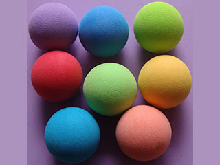 Peeling rubber ball